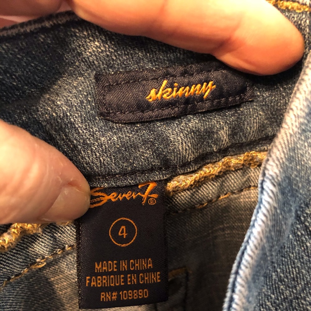 Seven 7 Brand Super Low Skinny Jeans - Picture 3 of 6